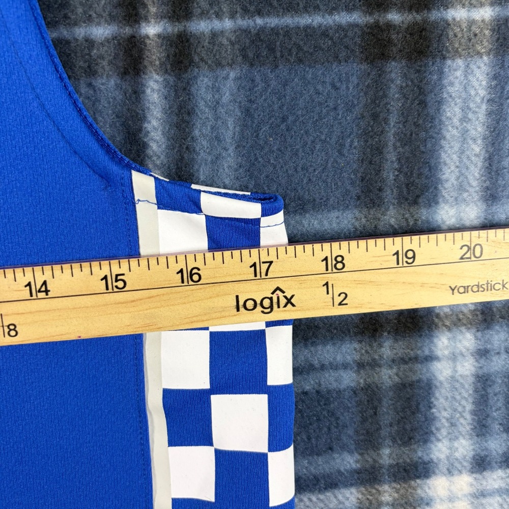 Nike Elite Kentucky Wildcats Basketball Jersey Kids XL Blue Checkerboard 1 - Picture 6 of 7
